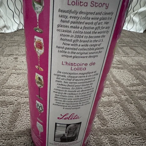 Lolita 60th Birthday Wine Glass - Colorful Celebration Design. NWT - Picture 3 of 10